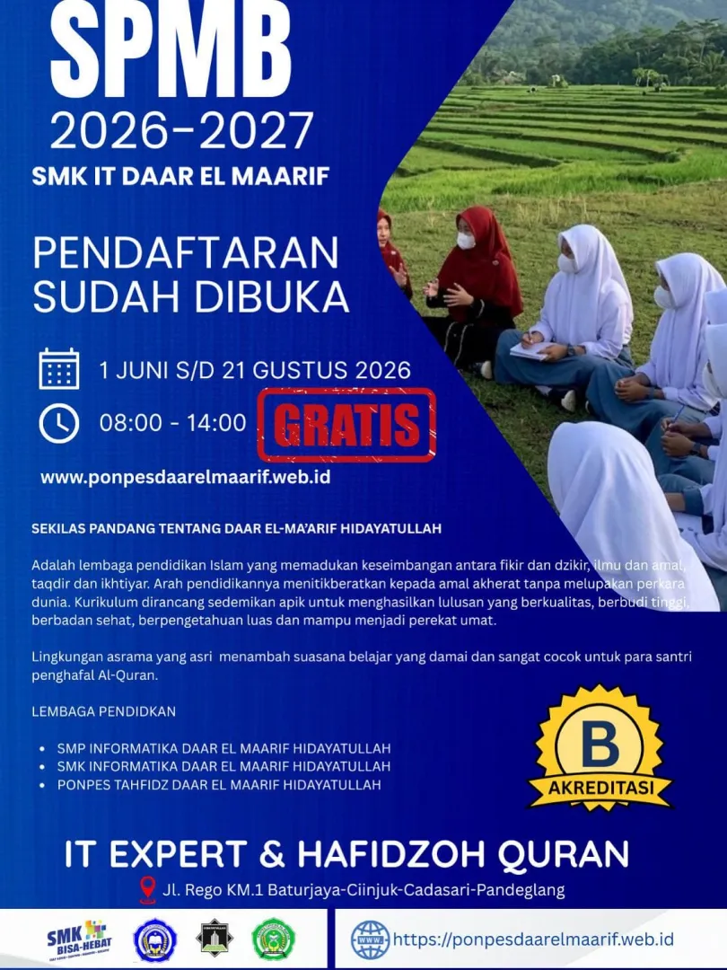 Brosur Visual Ponpes Daarel Ma'arif